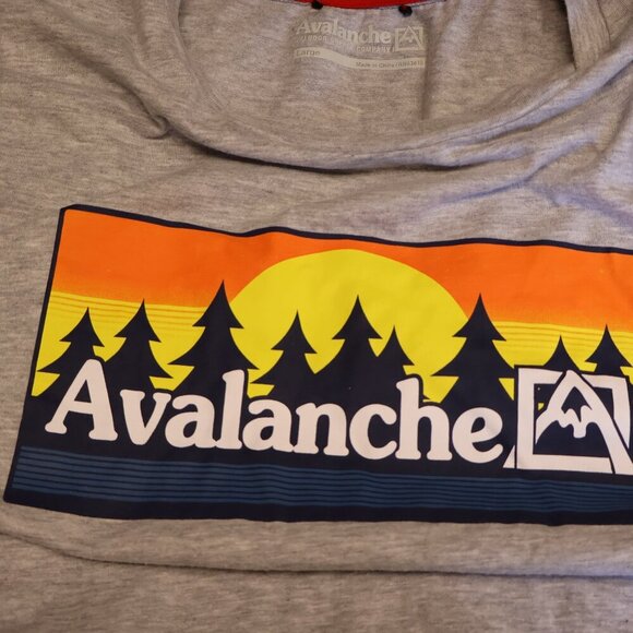 Avalanche Tee Size Large Excellent Condition Grey Logo Shirt - Picture 15 of 15